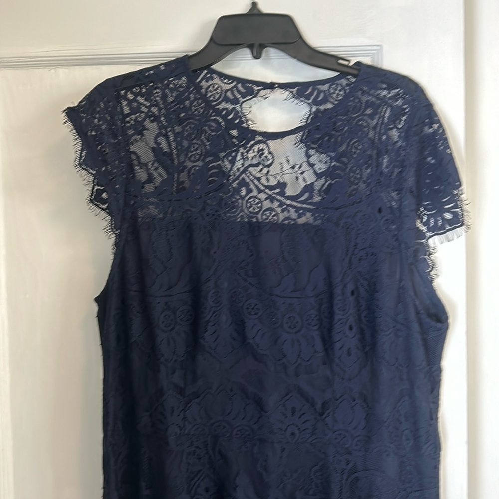 Navy Lace BB Dakota Dress, sz 16
